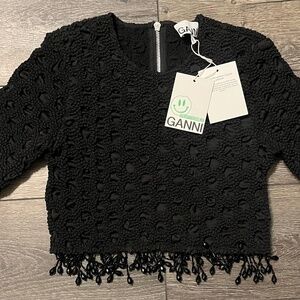 Ganni Stunning Beaded Dressy Top NWT!